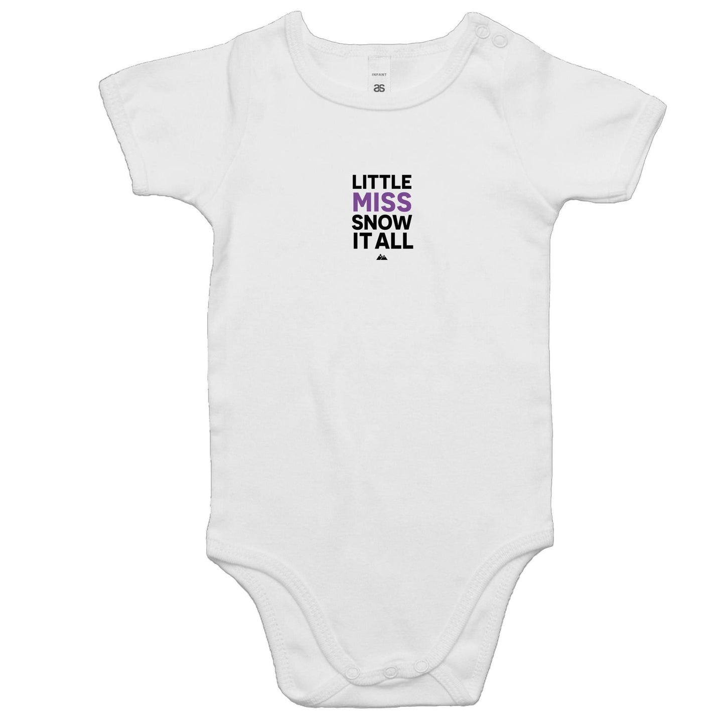 Little MISS romper (purple/black)