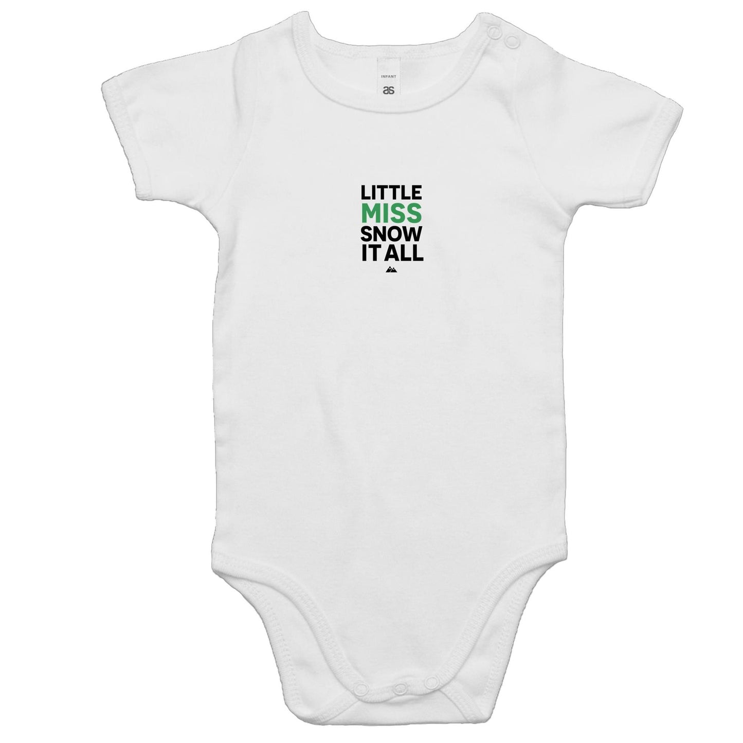 Little MISS romper (green/black)