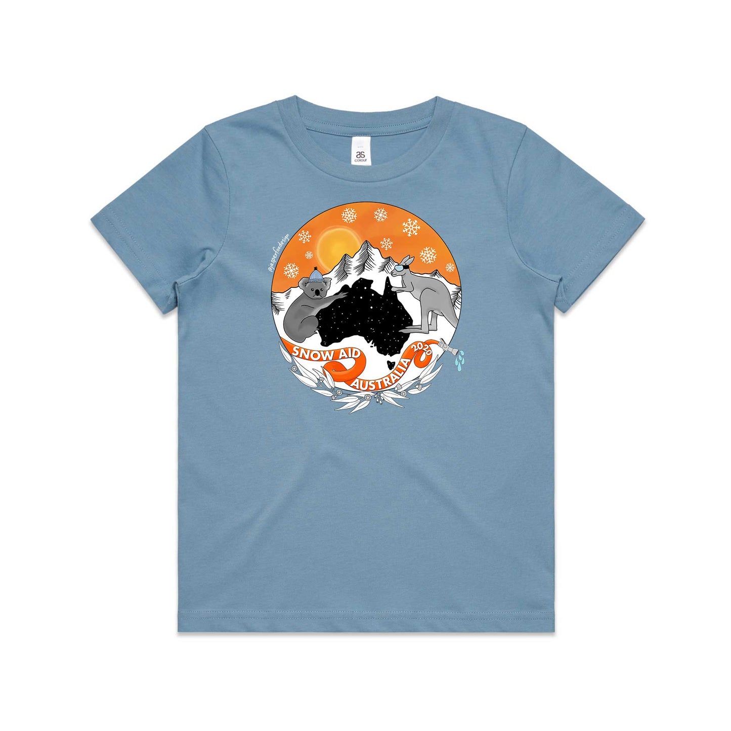 Kids Snow Aid Australia Crew Neck Tee